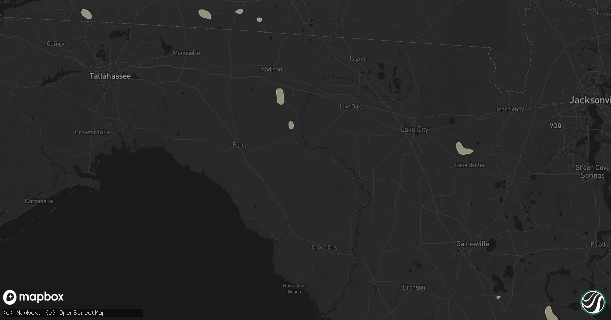 Hail map in Mayo, FL on August 19, 2026