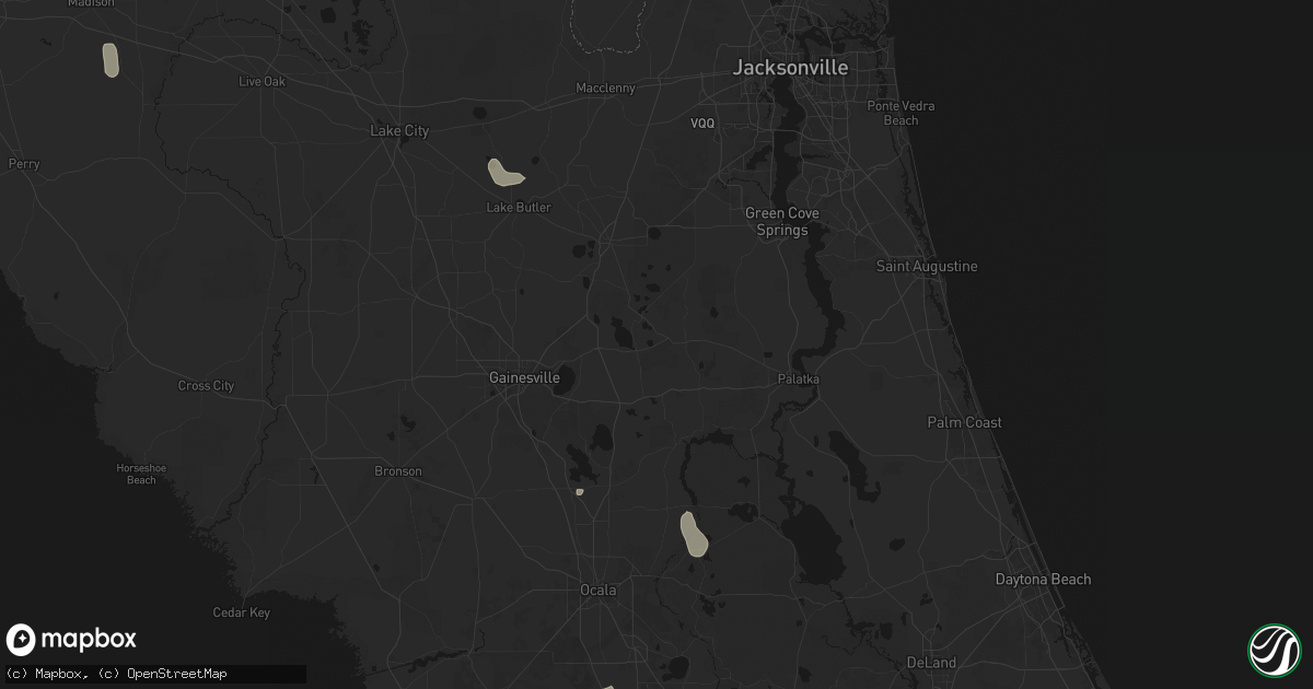 Hail map in Melrose, FL on August 19, 2026