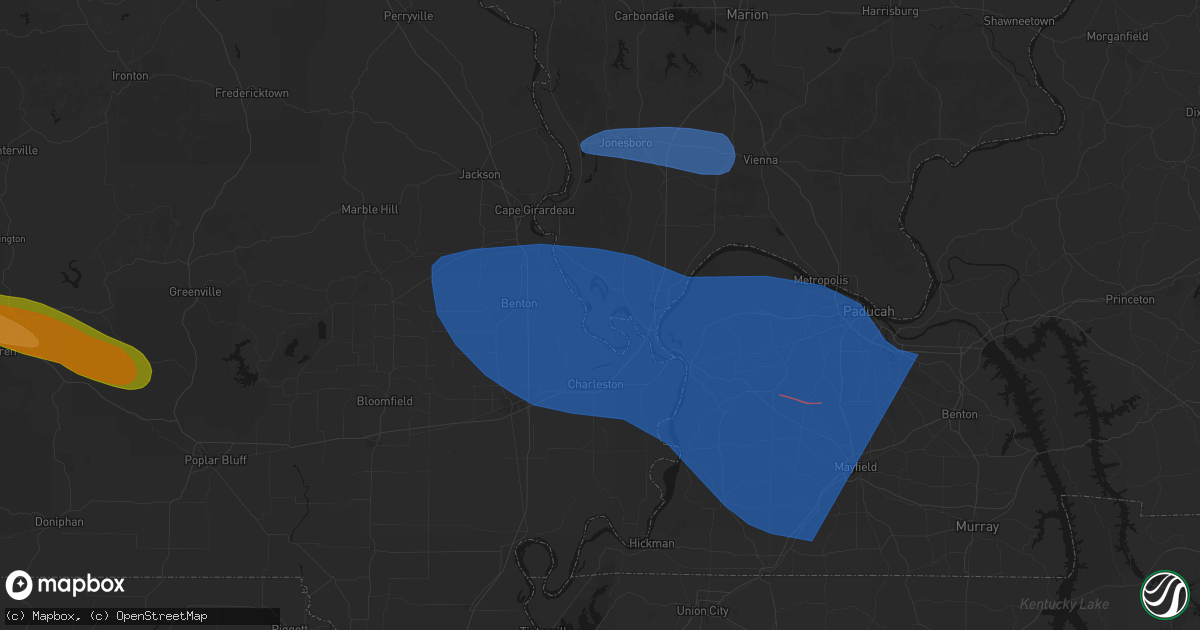 Hail map in Miller City, IL on August 19, 2026