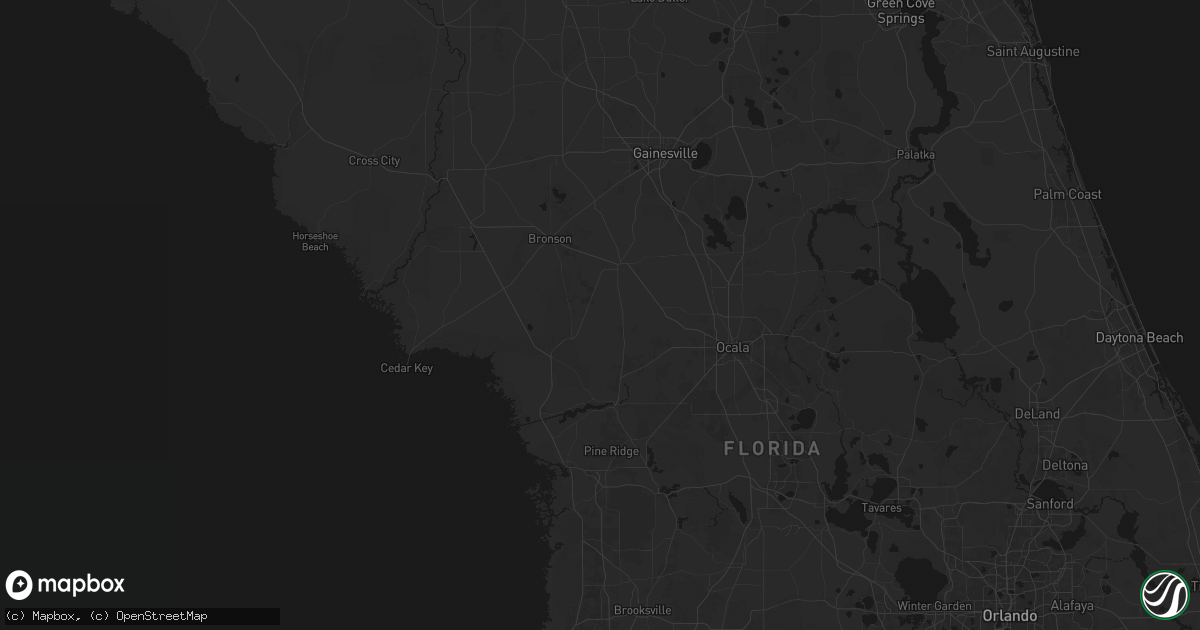 Hail map in Morriston, FL on August 19, 2026