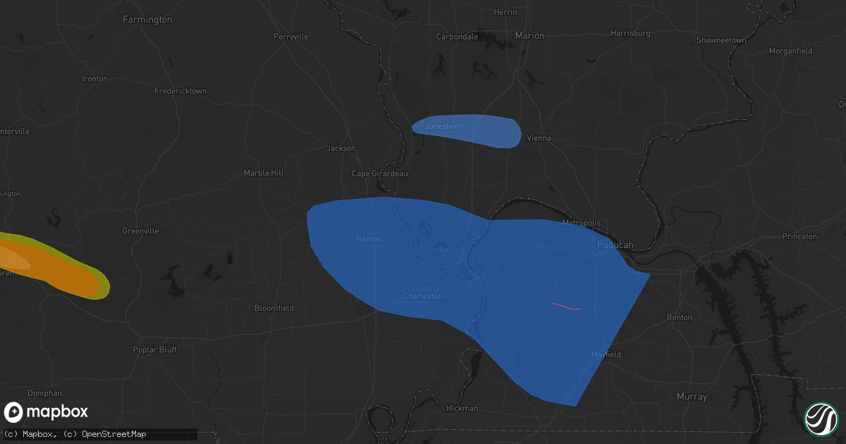 Hail map in Olive Branch, IL on August 19, 2026