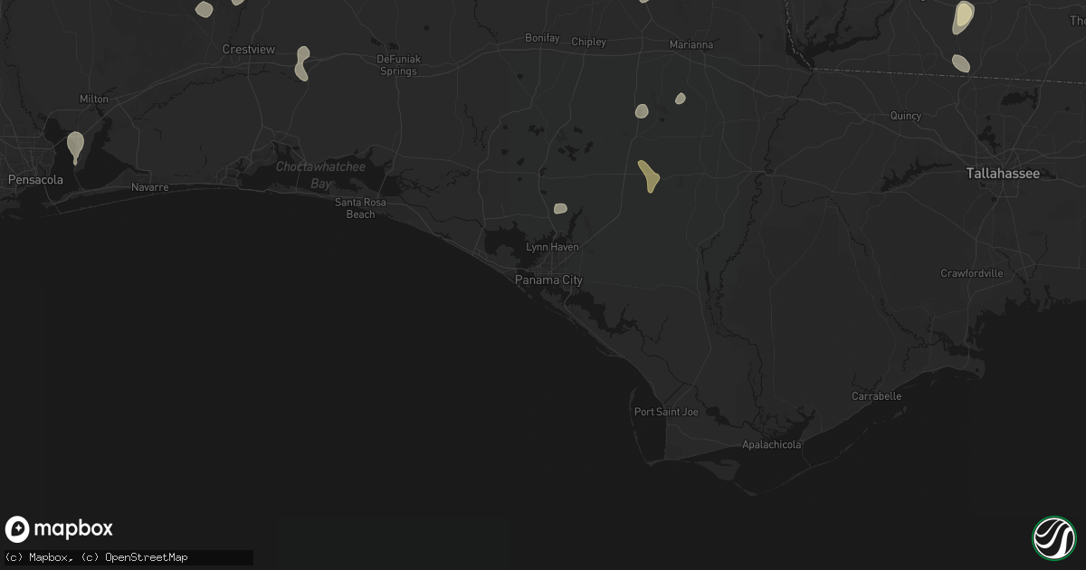Hail map in Panama City, FL on August 19, 2026
