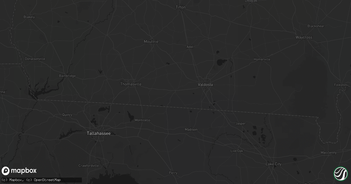 Hail map in Quitman, GA on August 19, 2026