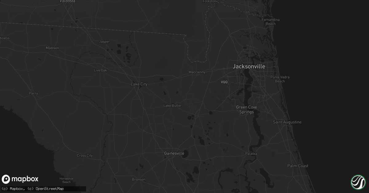 Hail map in Raiford, FL on August 19, 2026