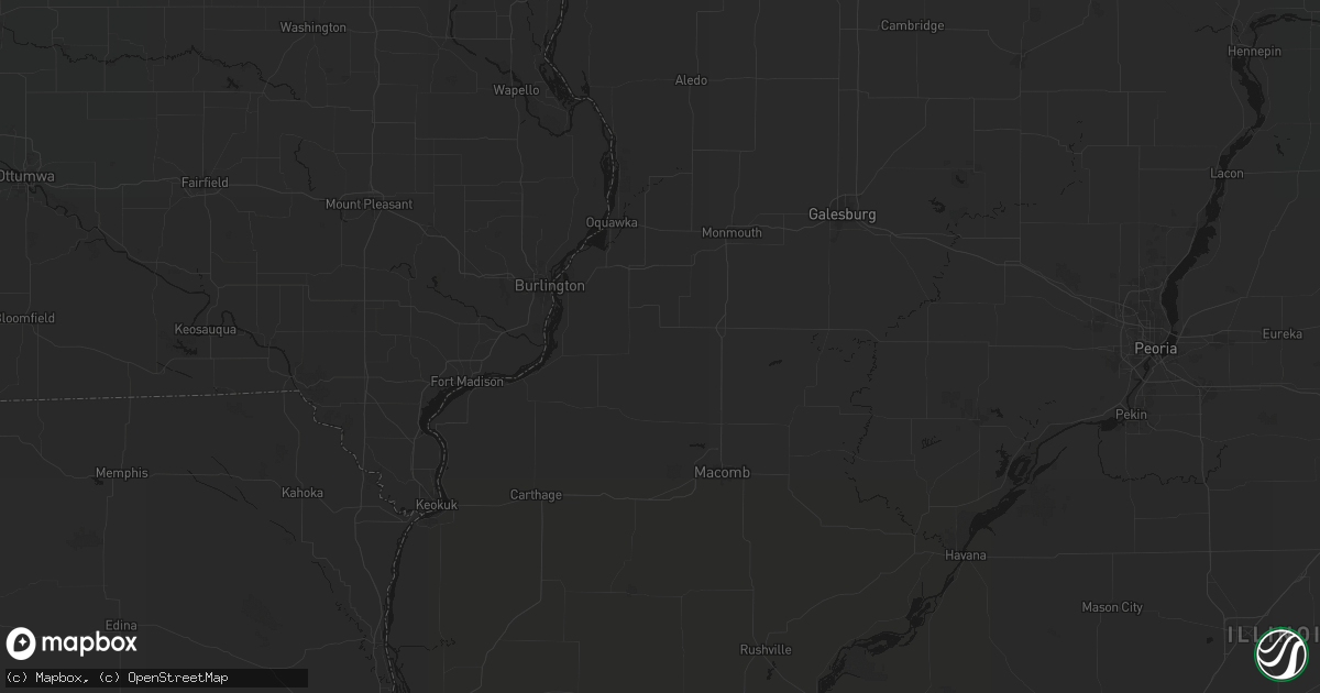 Hail map in Raritan, IL on August 19, 2026