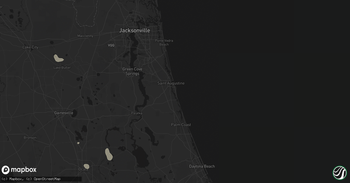 Hail map in Saint Augustine, FL on August 19, 2026