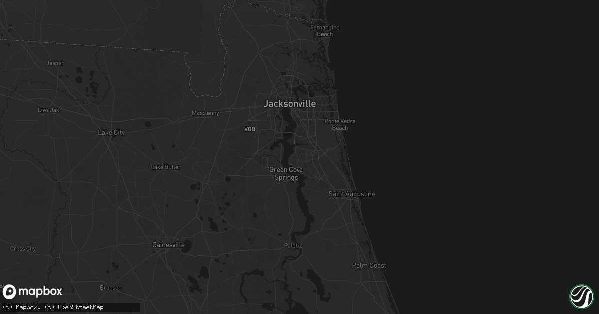 Hail map in Saint Johns, FL on August 19, 2026