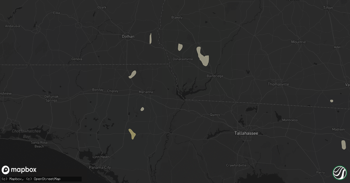 Hail map in Sneads, FL on August 19, 2026