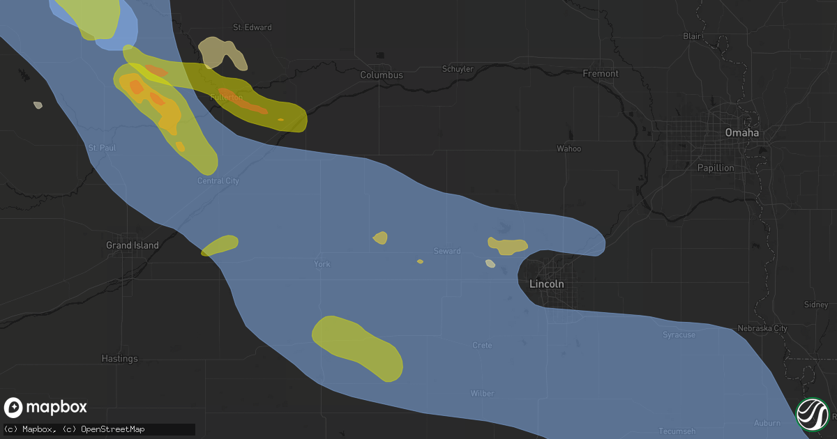 Hail map in Staplehurst, NE on August 19, 2026