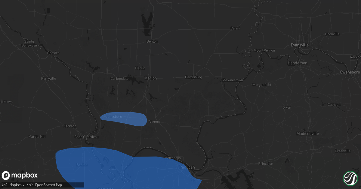 Hail map in Stonefort, IL on August 19, 2026