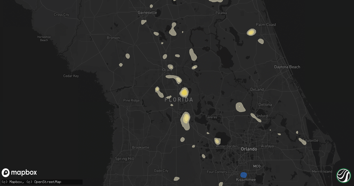 Hail map in Summerfield, FL on August 19, 2026