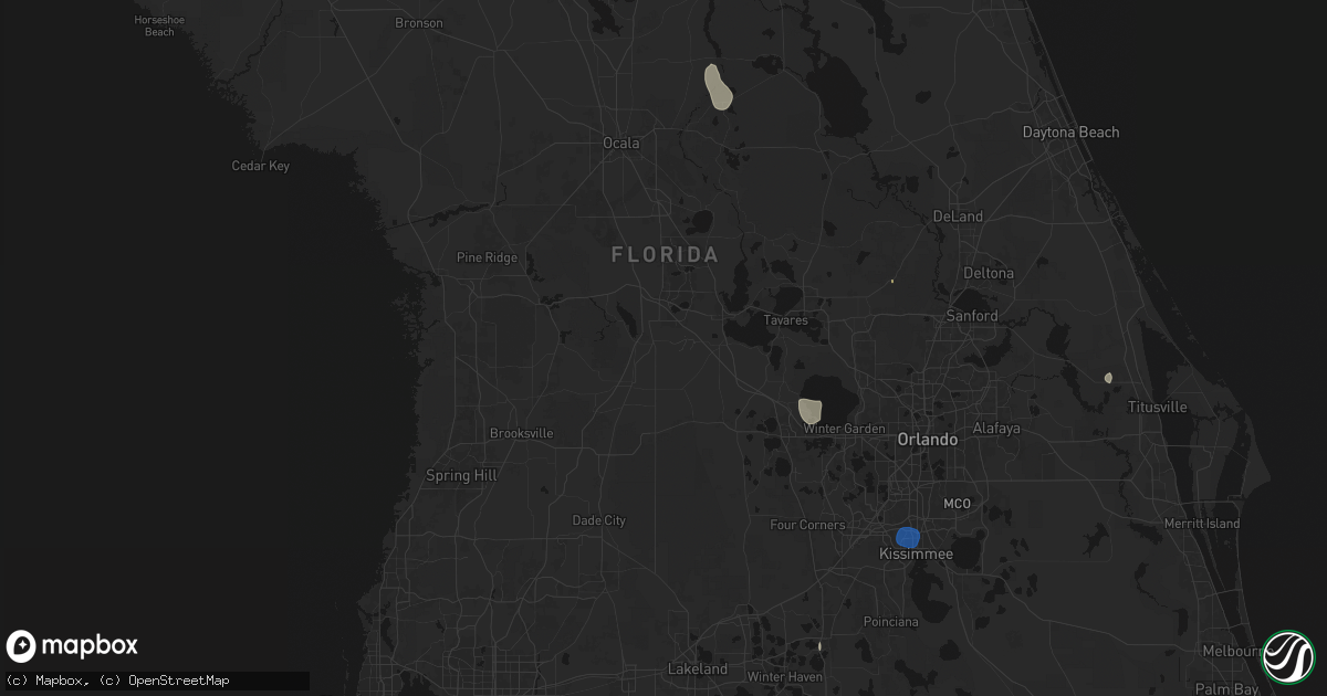 Hail map in Sumterville, FL on August 19, 2026