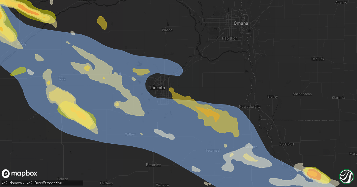 Hail map in Walton, NE on August 19, 2026
