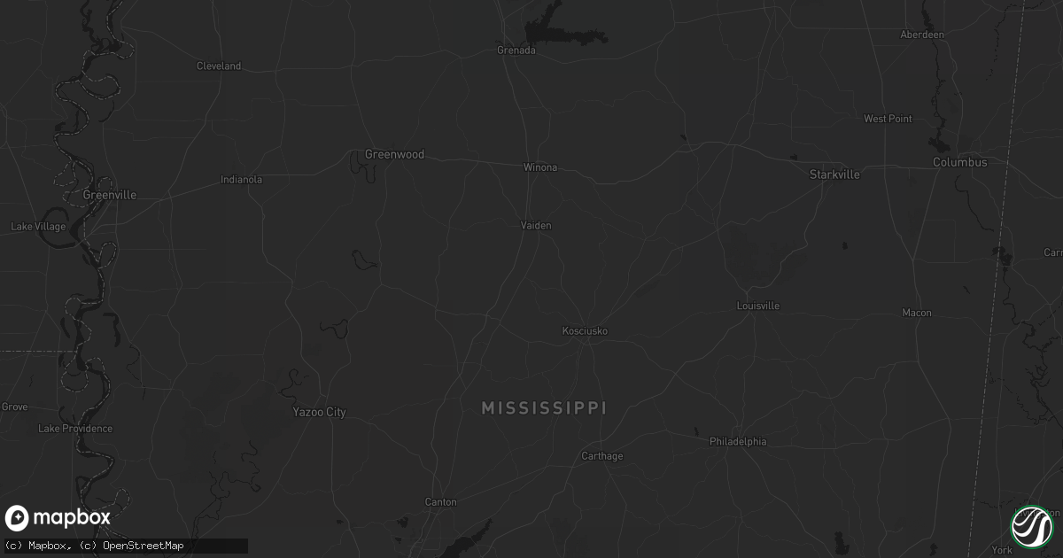Hail map in West, MS on August 19, 2026