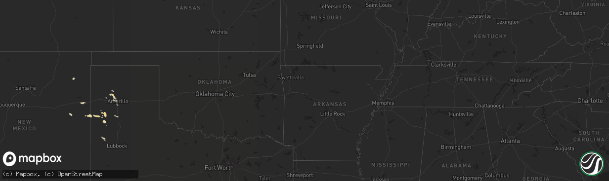 Hail map in Illinois on August 20, 2012