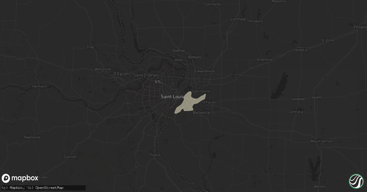 Hail map in East Saint Louis, IL on August 20, 2014