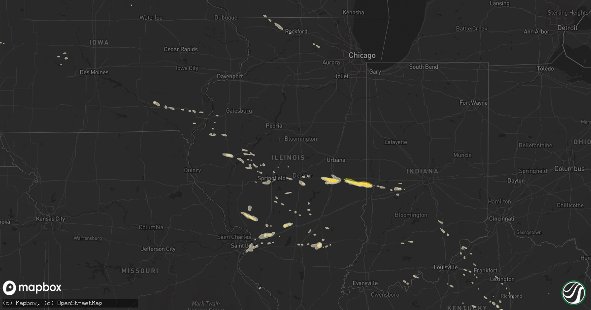 Hail map in Illinois on August 20, 2014