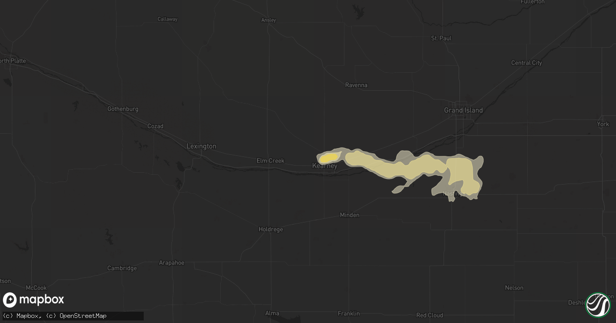 Hail map in Kearney, NE on August 20, 2014