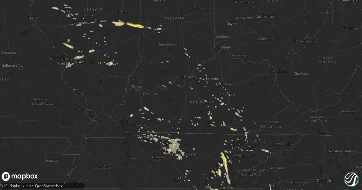 Hail map in Kentucky on August 20, 2014