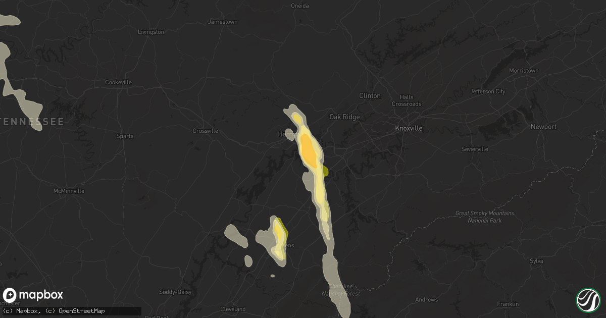 Hail map in Kingston, TN on August 20, 2014