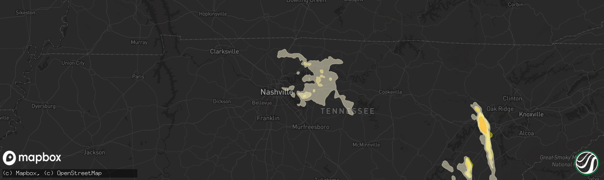 Hail map in Mount Juliet, TN on August 20, 2014