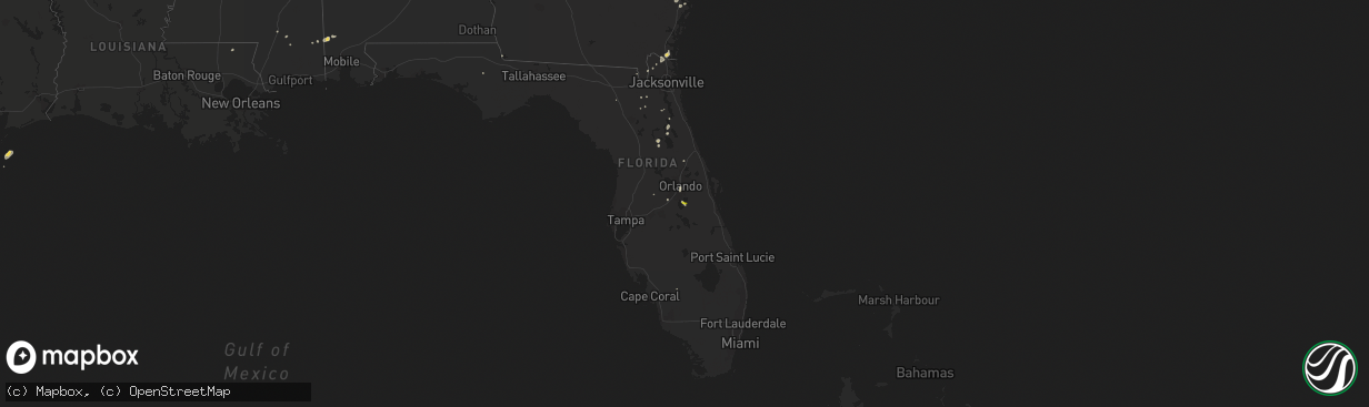 Hail map on August 20, 2015