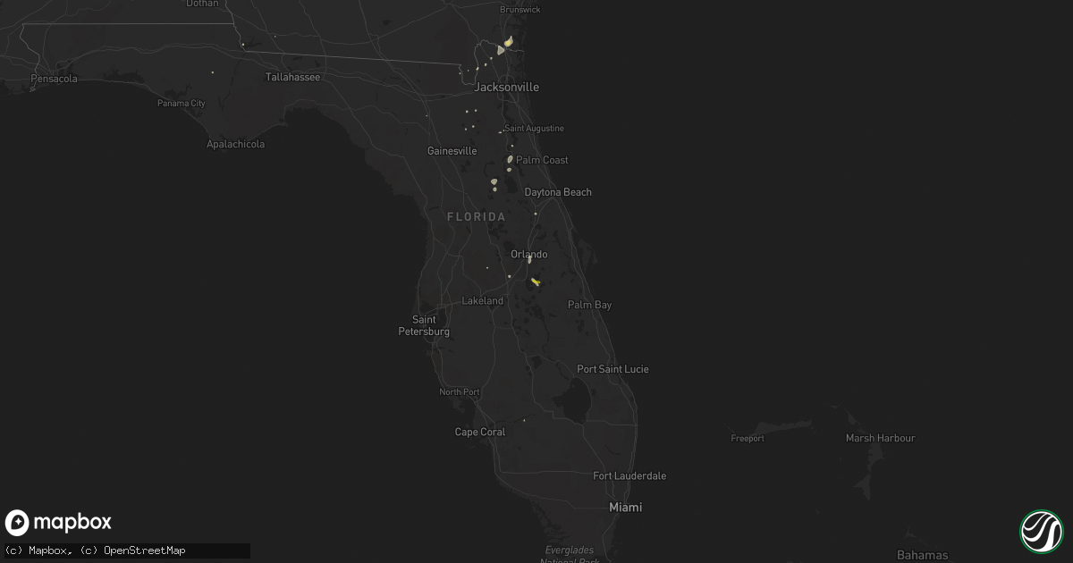 Hail map on August 20, 2015