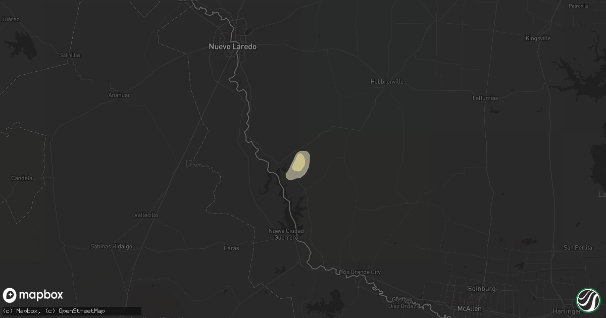 Hail map in Zapata, TX on August 20, 2016