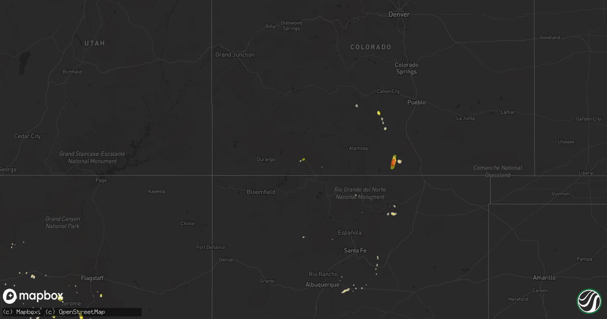 Hail map on August 20, 2016