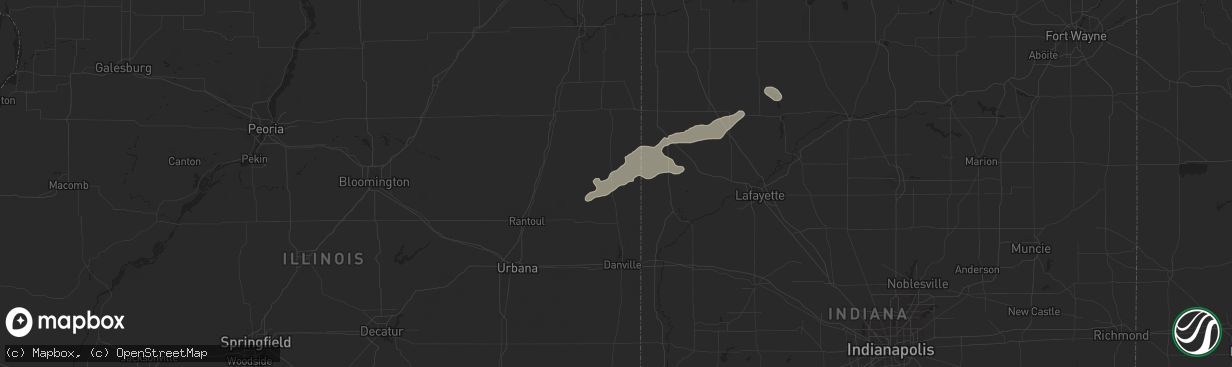 Hail map in Hoopeston, IL on August 20, 2017