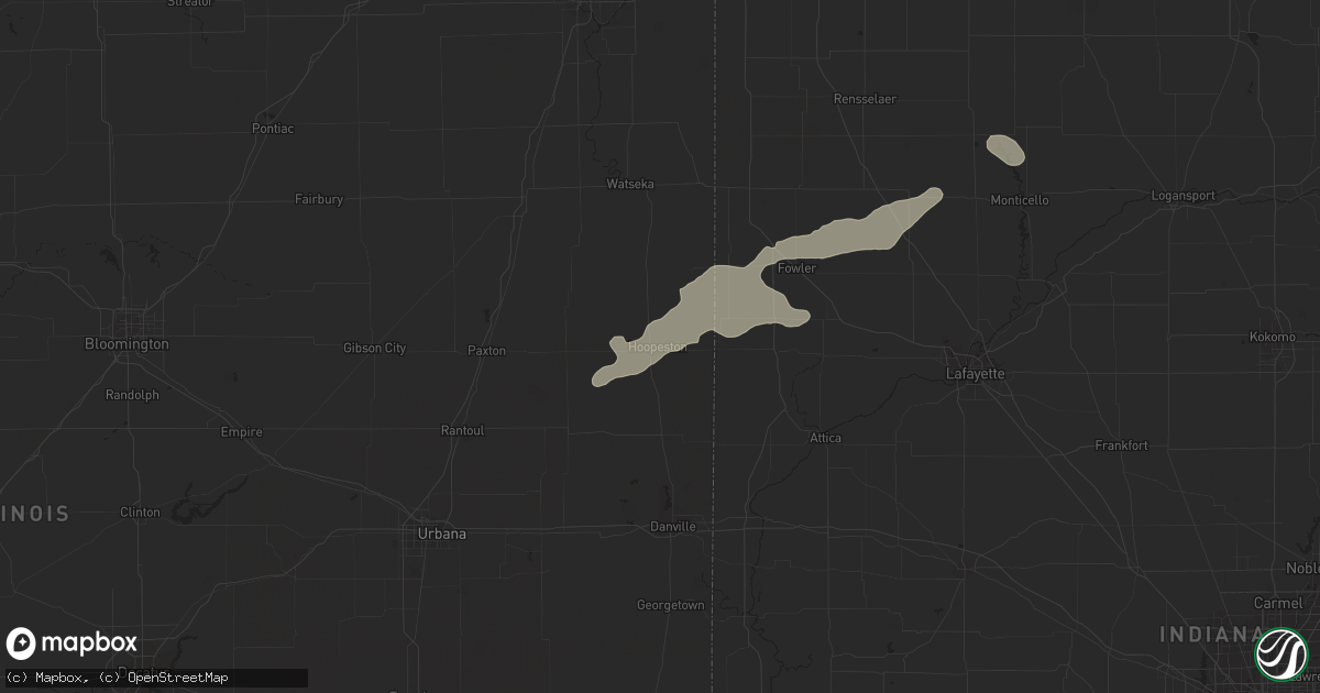 Hail map in Hoopeston, IL on August 20, 2017