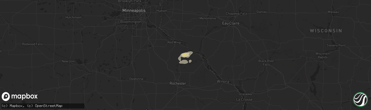 Hail map in Lake City, MN on August 20, 2017