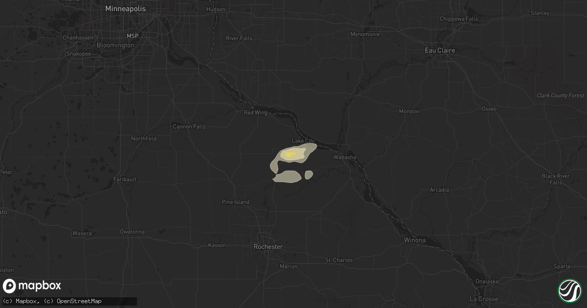 Hail map in Lake City, MN on August 20, 2017