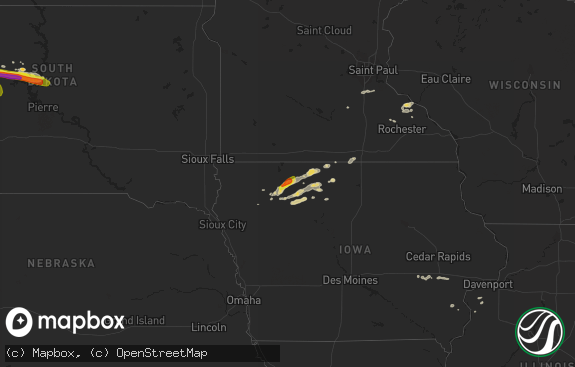 Hail map preview on 08-20-2017