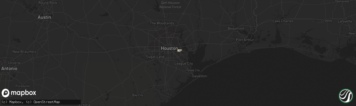 Hail map in Pasadena, TX on August 20, 2018