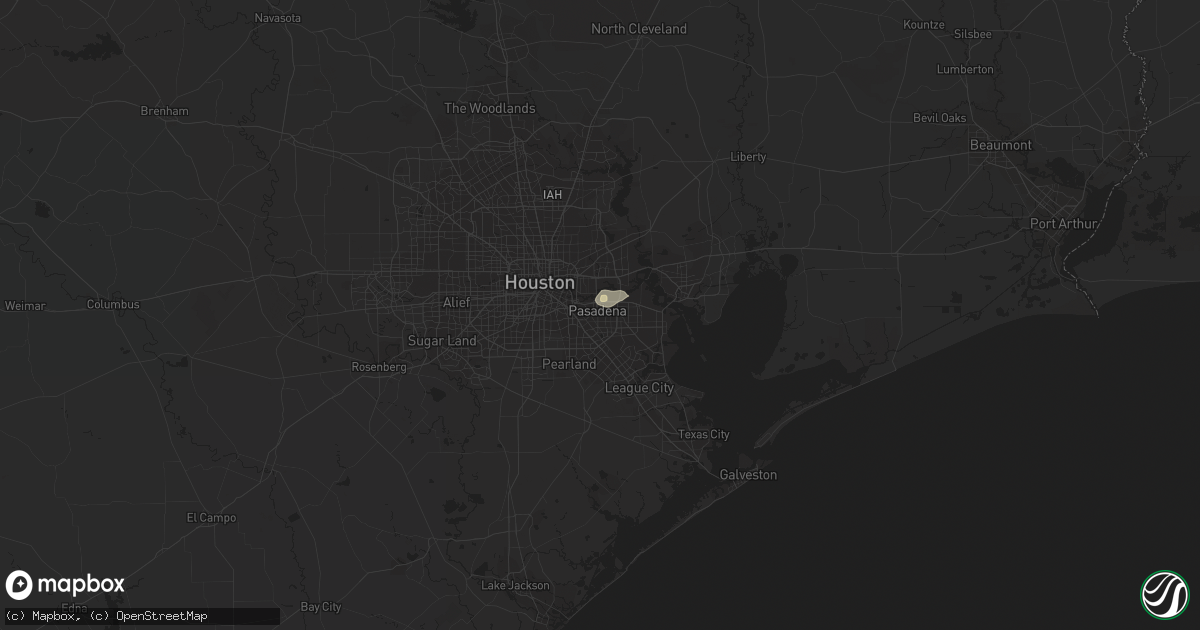 Hail map in Pasadena, TX on August 20, 2018