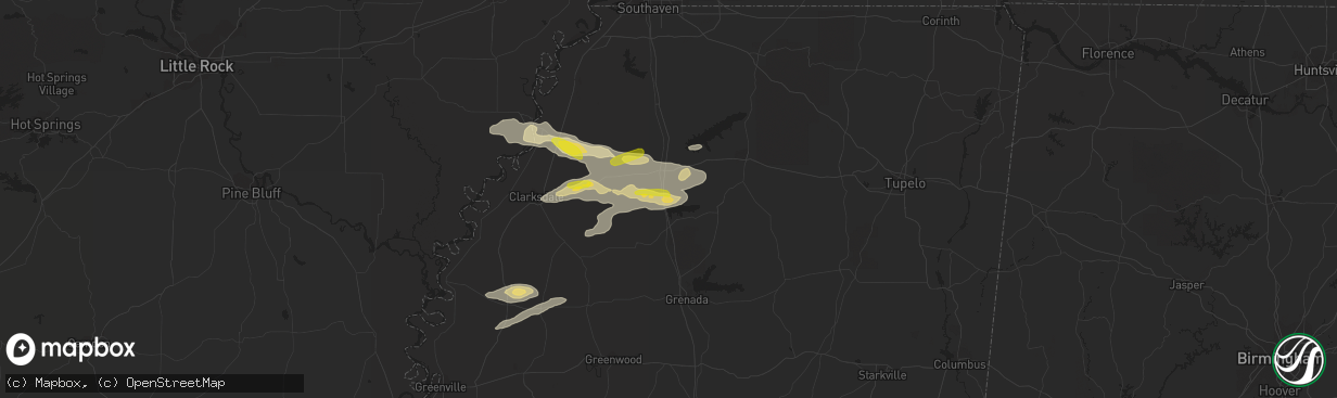 Hail map in Pope, MS on August 20, 2018