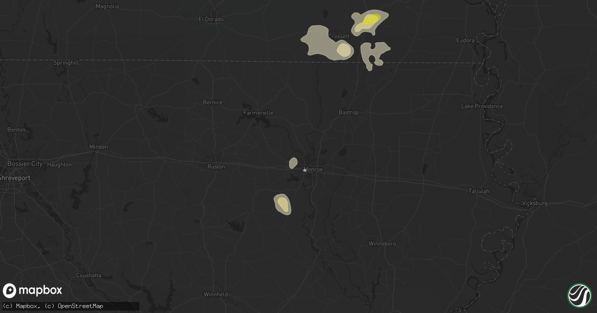 Hail map in West Monroe, LA on August 20, 2018
