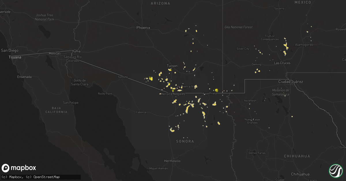 Hail map on August 20, 2018