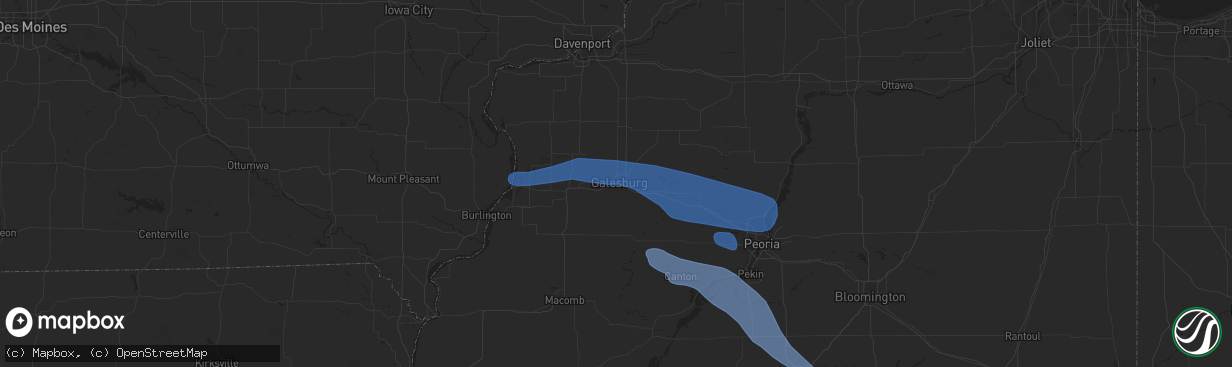 Hail map in Galesburg, IL on August 20, 2019