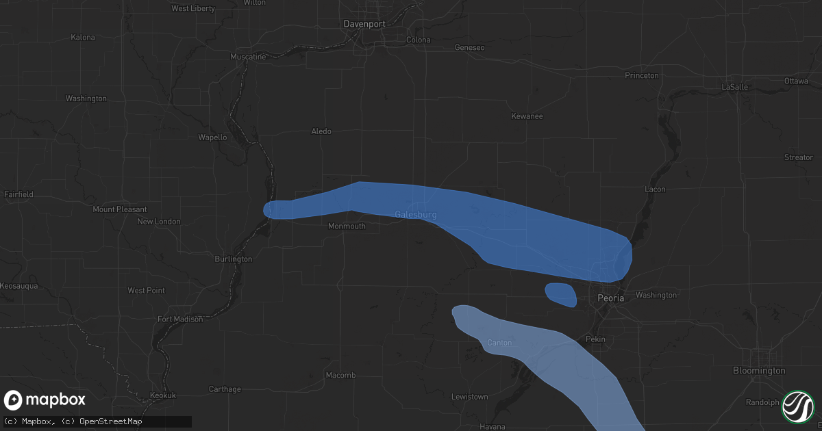 Hail map in Galesburg, IL on August 20, 2019
