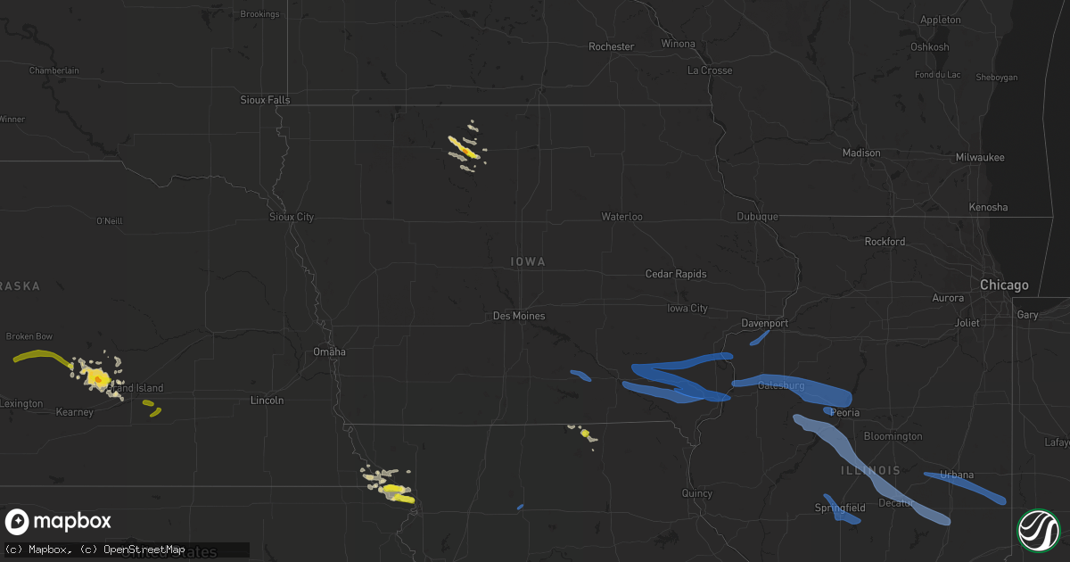 Hail map in Iowa on August 20, 2019