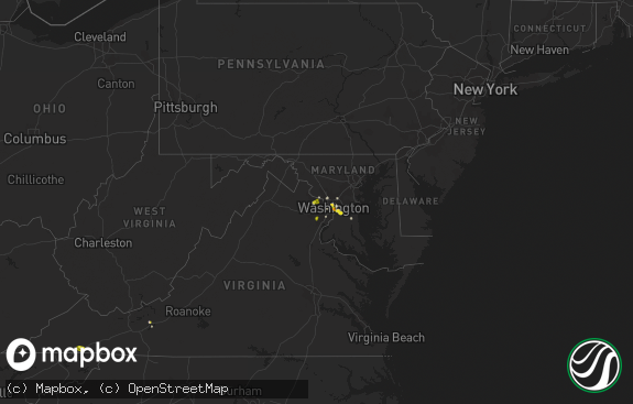 Hail map preview on 08-20-2019