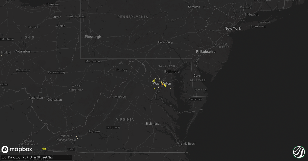 Hail map on August 20, 2019
