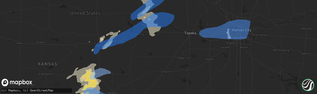 Hail map in Hutchinson, KS on August 20, 2021