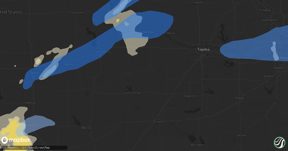 Hail map in Inman, KS on August 20, 2021