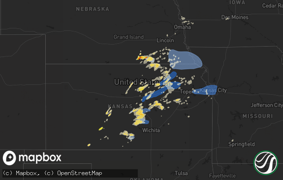 Hail map preview on 08-20-2021