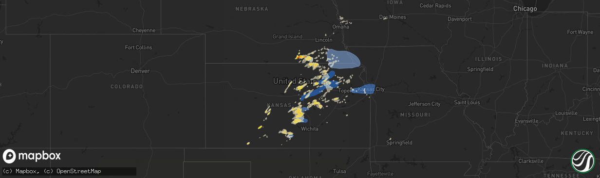 Hail map on August 20, 2021