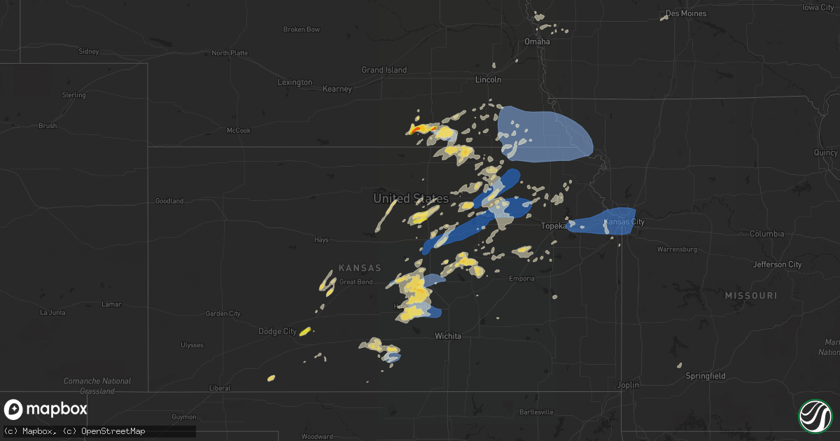 Hail map on August 20, 2021