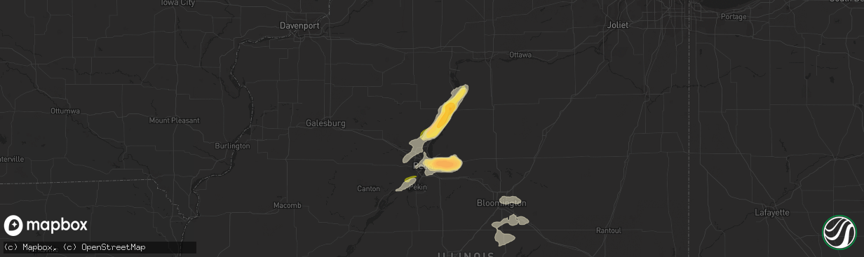 Hail map in Chillicothe, IL on August 20, 2022